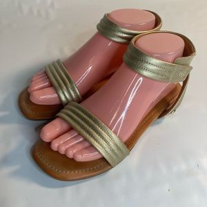 Ugg australia Womens Gold Open Toe Ankle Strap Sandals 6.5